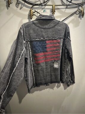 USA Flag Denim Jacket